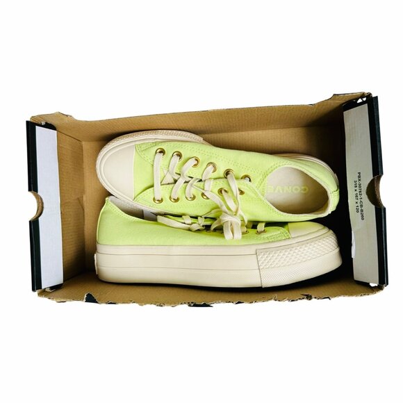 ⭐Converse Chuck Taylor All Star Lift Platform Sz 7.5 Women's Shoes Green A09913F - Picture 12 of 14